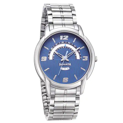 "Sonata Gents Watch 77031SM07 - Click here to View more details about this Product